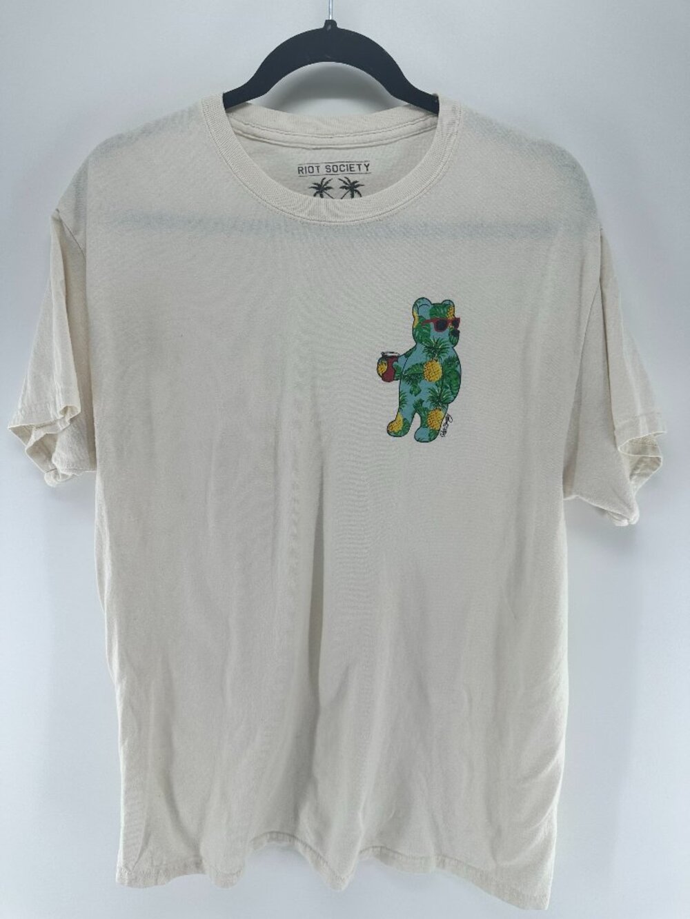 Riot Society, Tropical teddy bear, short sleeve size L